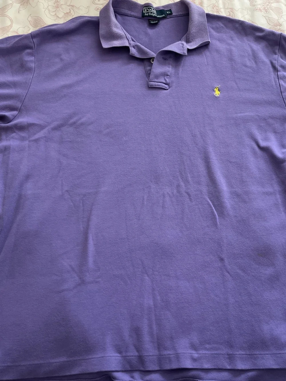 Polo Ralph Lauren Shirt with Small Yellow Pony Logo - Purple XL